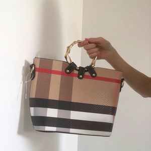 Burberry plaid print purse
